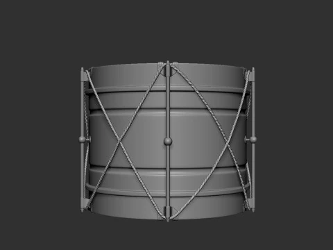 Singolo tamburo 3D Modello 3D