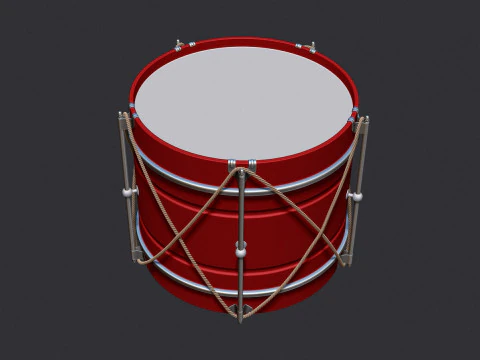 Singolo tamburo 3D Modello 3D