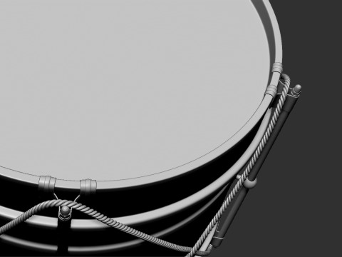 Single Drum 3D 3Dモデル