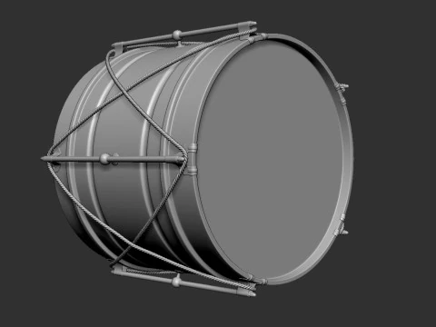 Singolo tamburo 3D Modello 3D