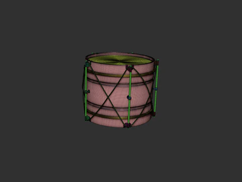 Singolo tamburo 3D Modello 3D