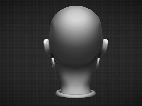African Woman Head Figure Modello di stampa 3D