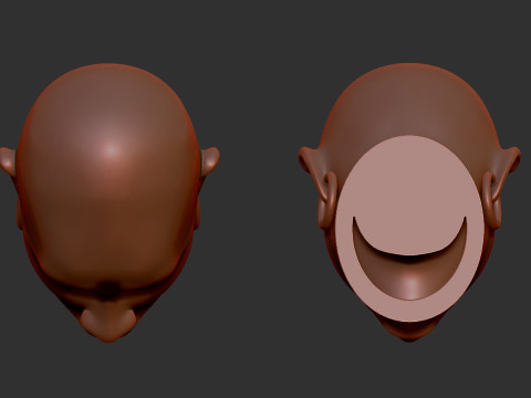 African Woman Head Figure Modello di stampa 3D