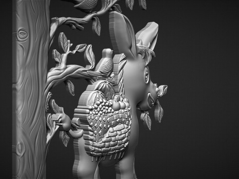 Donkey Bas Relief Model do druku 3D