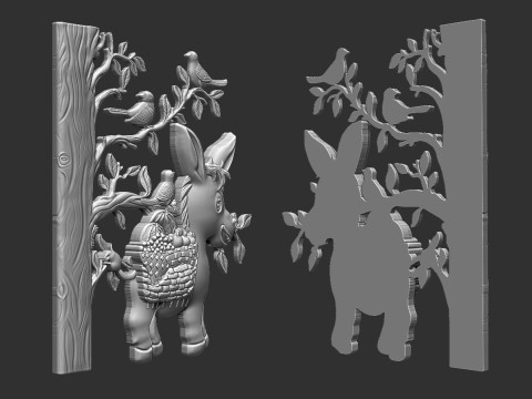 Donkey Bas Relief Model do druku 3D