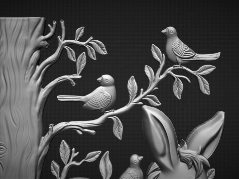 Donkey Bas Relief Model do druku 3D