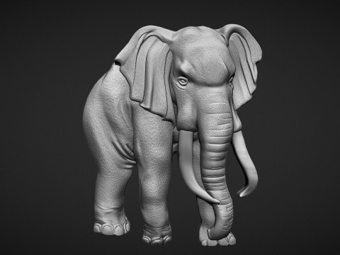 Elephant Bas Relief 3D प्रिंट मॉडल