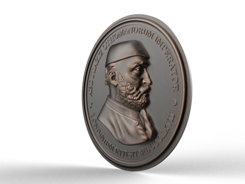 Abdul Aziz Sultan Medal Model Cetak 3D