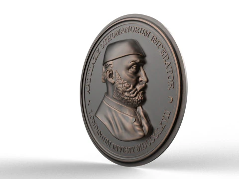 Abdul Aziz Sultan Medal 3D Print Model