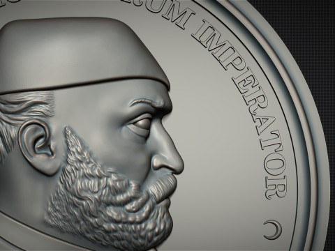 Abdul Aziz Sultan Medal Model Cetak 3D