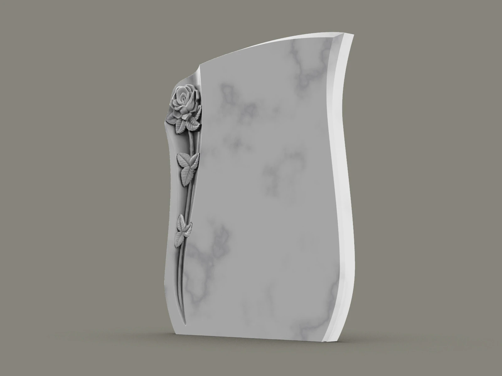 Tombstone with roses 3D Print Model .c4d .max .obj .3ds .fbx .stl .blend 