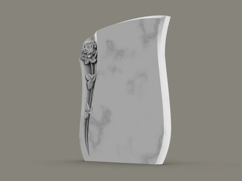 Tombstone with roses 3D Print Model