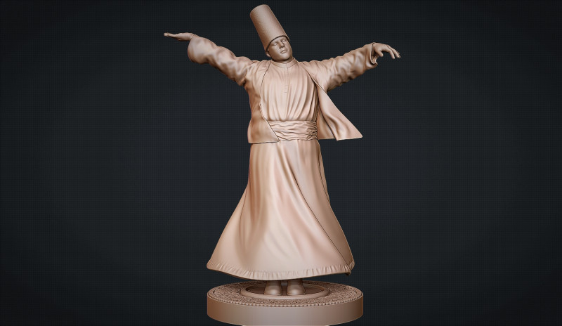 The Whirling Dervishes Modello di stampa 3D .c4d .max .obj .3ds .fbx .stl .blend