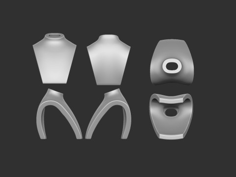 Necklace Stand 3D Baskı Modeli