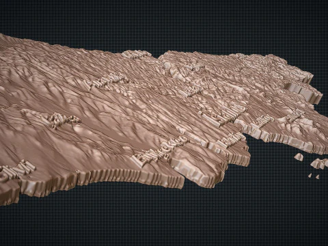 Istanbul City 3d map 3D Print Model