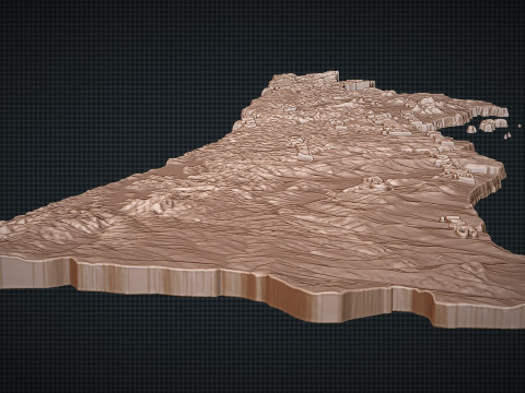 Istanbul City 3d map 3D Baskı Modeli