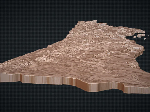 Istanbul City 3d map 3D Print Model