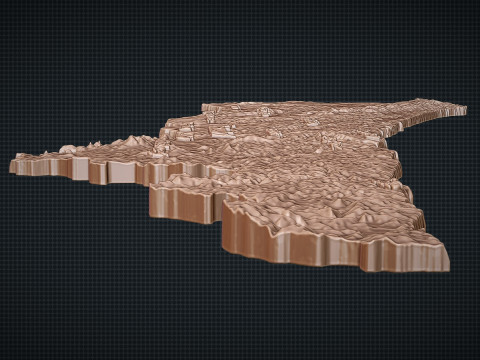 Istanbul City 3d map 3D Baskı Modeli