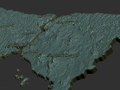 Istanbul City 3d map 3D Print Model