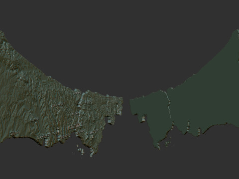 Istanbul City 3d map 3D Baskı Modeli