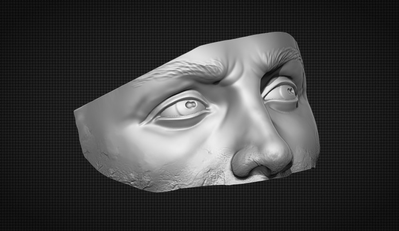 Male Face 3D Druckmodell .c4d .max .obj .3ds .fbx .stl .blend 