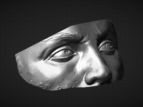 Male Face 3D Druckmodell