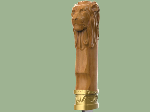 Lion Head Knife 3D Print Model