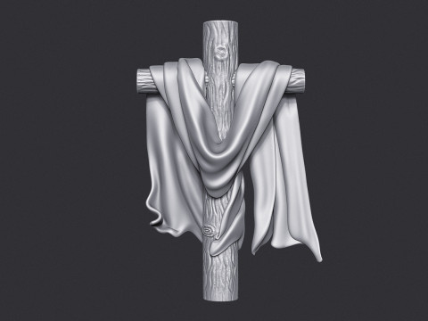 Wooden Cross Low-poly 3D 프린트 모델