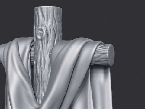 Wooden Cross Low-poly 3D 프린트 모델