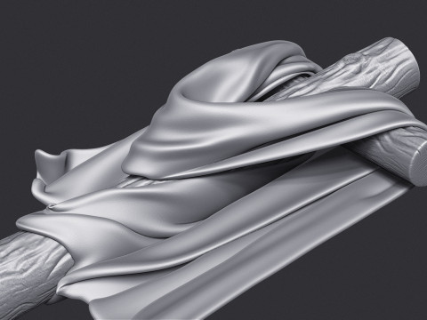 Wooden Cross Low-poly 3D 프린트 모델