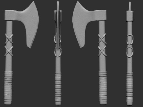 Medieval Axe 3D Druckmodell