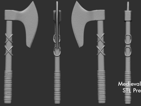 Medieval Axe 3D Druckmodell