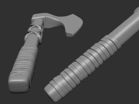 Machado Medieval Modelo de Impressão 3D