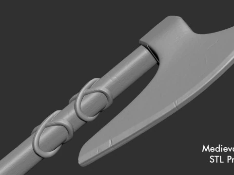 Machado Medieval Modelo de Impressão 3D