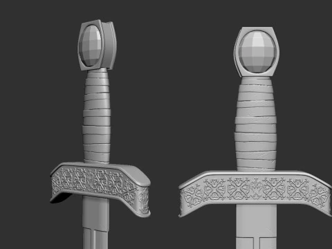 Medieval Sword 3D Print Model