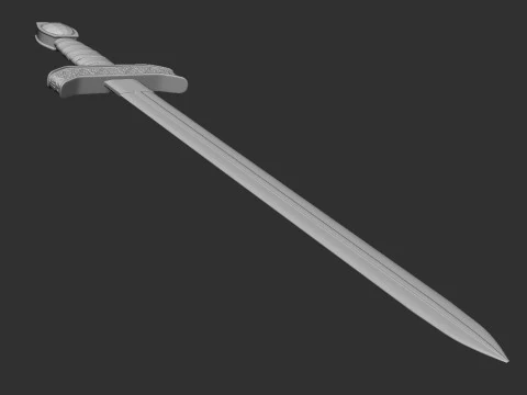 Medieval Sword 3D Print Model