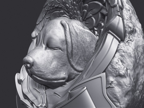 Dog Monument 3D Print Model
