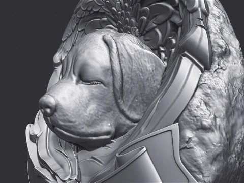 Dog Monument 3D Print Model