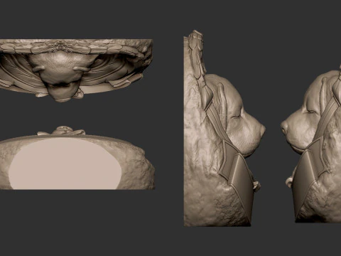 Dog Monument 3D Print Model