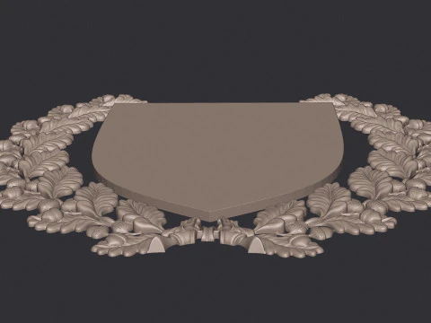 Wreath and Shield 3D Print Model