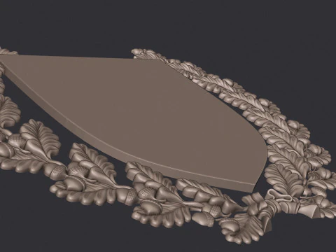 Wreath and Shield 3D Print Model