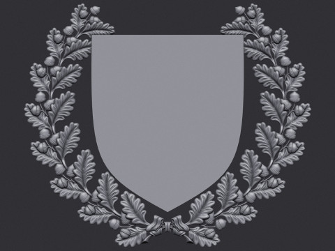 Wreath and Shield 3Dプリントモデル