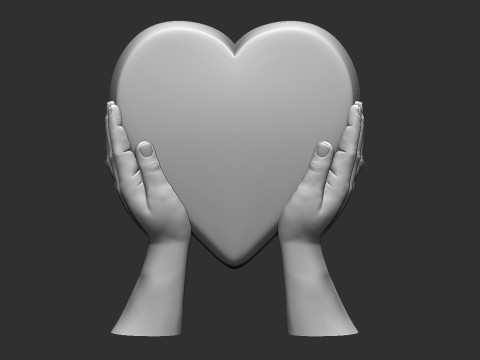 Heart Shaped Tombstone Model Cetak 3D