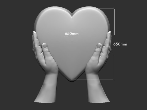 Heart Shaped Tombstone Model Cetak 3D
