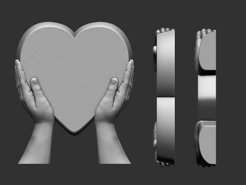 Heart Shaped Tombstone Model Cetak 3D