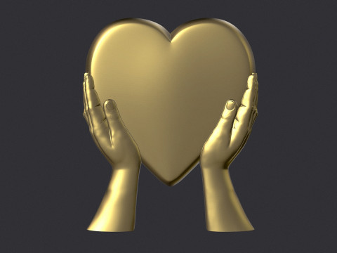 Heart Shaped Tombstone Model Cetak 3D