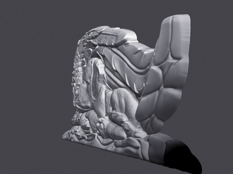 Sleeping Doggie Angel Bas Relief 3D Baskı Modeli