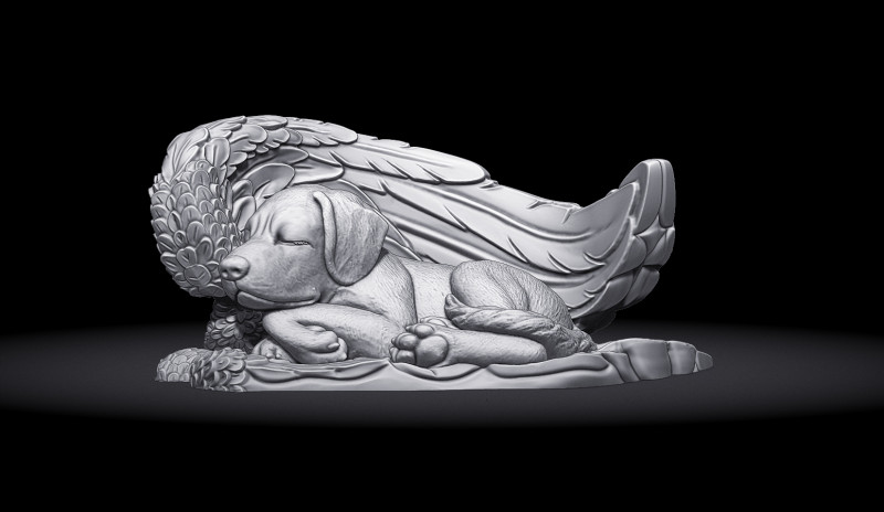 Sleeping Doggie Angel Statue Modelo de Impressão 3D .c4d .max .obj .3ds .fbx .stl .blend 
