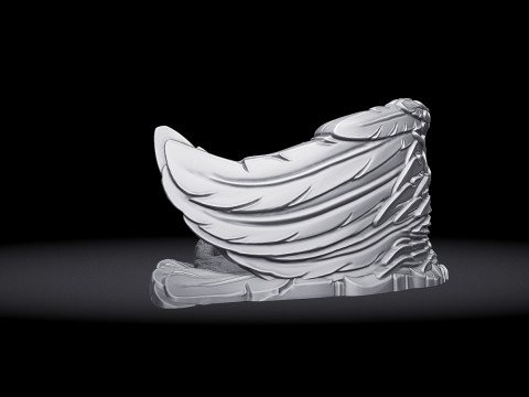 Sleeping Doggie Angel Statue Modelo de Impressão 3D