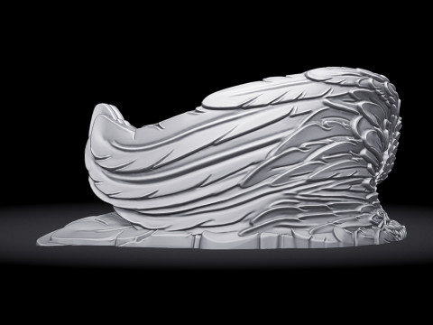 Sleeping Doggie Angel Statue Modelo de Impressão 3D